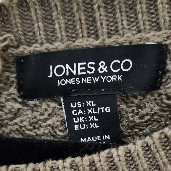 Jones New York Brown Crew Neck Sweater - Picture 2 of 10